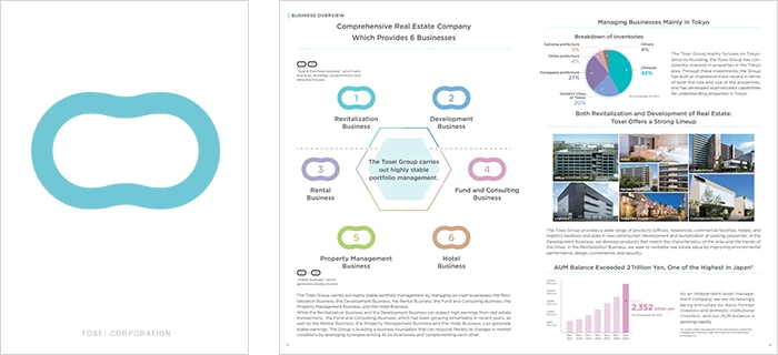 Thumbnails of the cover from the company brochure.